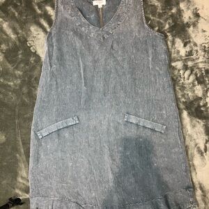 Umgee Blue V-Neck Top